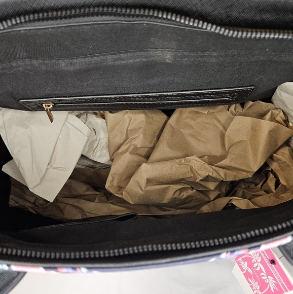 Trina Turk Pink and Black Chevron Tote Bag NWT - Picture 5 of 7